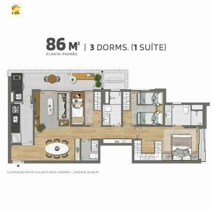Imagem Apartamento com 2 Quartos à Venda, 69 m² em Brooklin - São Paulo Imagem Apartamento com 2 Quartos à Venda, 69 m² em Brooklin - São Paulo