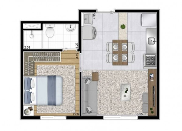 Imagem Apartamento com 1 Quarto à Venda, 26 m² em Jardim Cidália - São Paulo