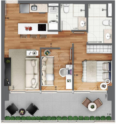 Imagem Apartamento com 1 Quarto à Venda, 63 m² em Brooklin Paulista - São Paulo Imagem Apartamento com 1 Quarto à Venda, 63 m² em Brooklin Paulista - São Paulo