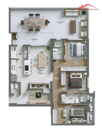 Imagem Apartamento com 3 Quartos à Venda, 113 m² em Centro - Joinville Imagem Apartamento com 3 Quartos à Venda, 113 m² em Centro - Joinville