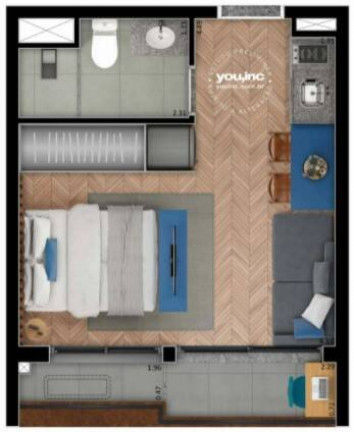 Imagem Studio com 1 Quarto à Venda, 24 m² em Campo Belo - São Paulo Imagem Studio com 1 Quarto à Venda, 24 m² em Campo Belo - São Paulo