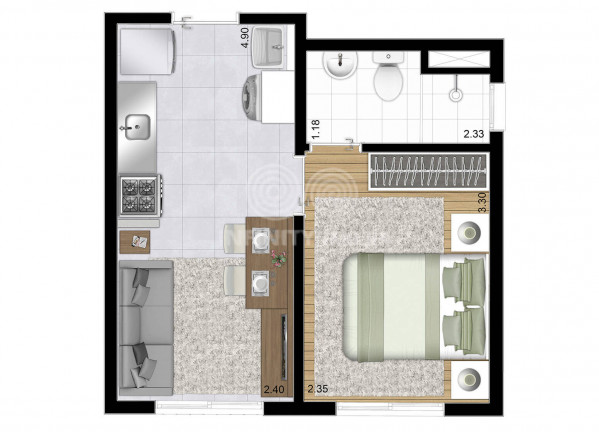 Imagem Apartamento com 1 Quarto à Venda, 30 m² em Morumbi - São Paulo Imagem Apartamento com 1 Quarto à Venda, 30 m² em Morumbi - São Paulo