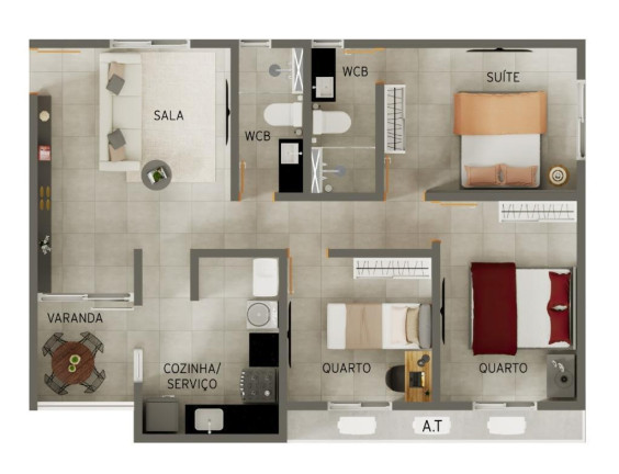 Imagem Apartamento com 2 Quartos à Venda, 154 m² em Bancários - João Pessoa Imagem Apartamento com 2 Quartos à Venda, 154 m² em Bancários - João Pessoa