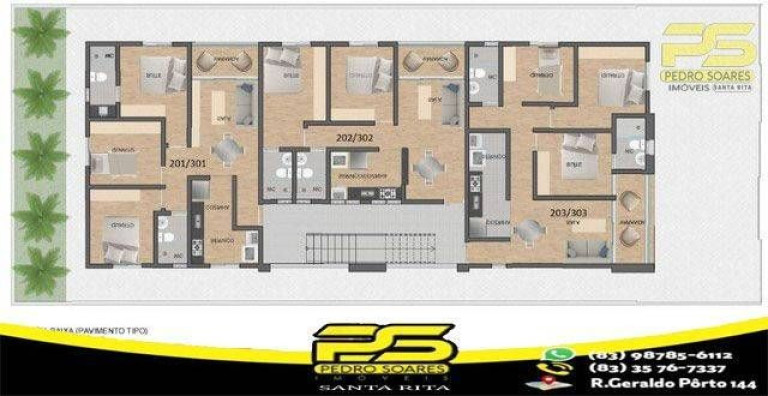 Imagem Apartamento com 3 Quartos à Venda, 63 m² em Bessa - João Pessoa Imagem Apartamento com 3 Quartos à Venda, 63 m² em Bessa - João Pessoa