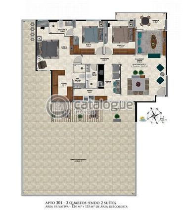 Imagem Apartamento com 3 Quartos à Venda, 88 m² em Tirol - Natal Imagem Apartamento com 3 Quartos à Venda, 88 m² em Tirol - Natal