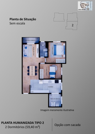 Imagem Apartamento com 2 Quartos à Venda, 54 m² em Parque Peruche - São Paulo