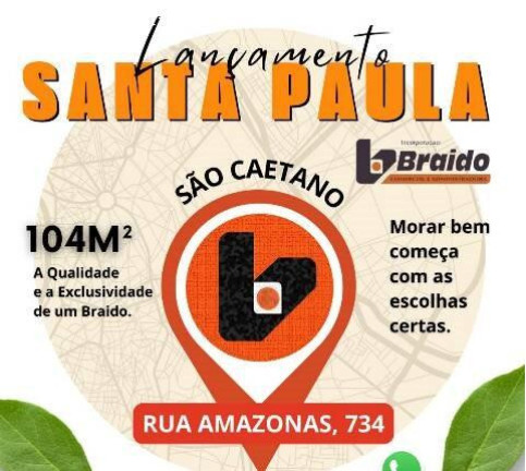 Apartamento com 3 Quartos à Venda, 104 m² em Santa Paula - São Caetano Do Sul