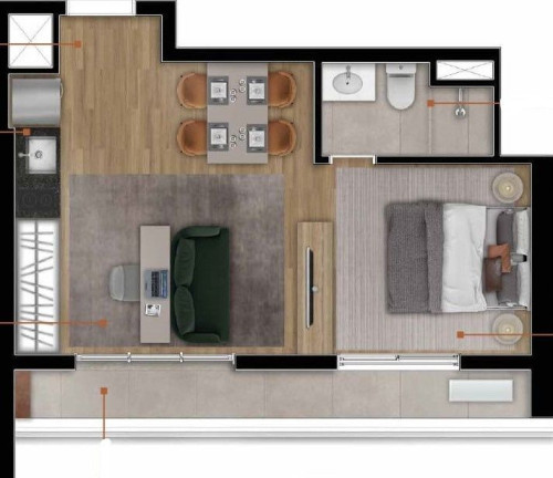Imagem Apartamento com 2 Quartos à Venda, 64 m² em Bela Vista - Osasco