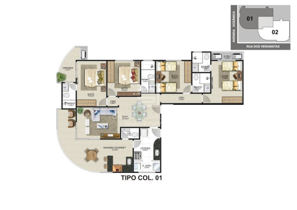 Imagem Apartamento com 4 Quartos à Venda, 135 m² em Praia Do Morro - Guarapari Imagem Apartamento com 4 Quartos à Venda, 135 m² em Praia Do Morro - Guarapari