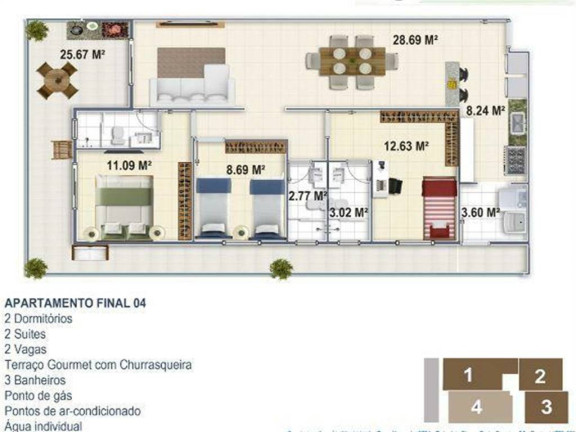 Imagem Apartamento com 3 Quartos à Venda, 122 m² em Boqueirão - Praia Grande Imagem Apartamento com 3 Quartos à Venda, 122 m² em Boqueirão - Praia Grande