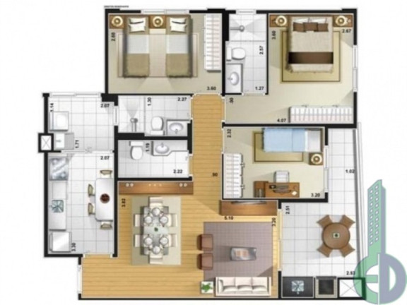 Imagem Imóvel com 2 Quartos à Venda, 90 m² em Cerâmica - São Caetano Do Sul