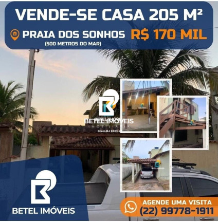 Imagem Casa com 5 Quartos à Venda, 205 m² em Praia Dos Sonhos - São Francisco De Itabapoana Imagem Casa com 5 Quartos à Venda, 205 m² em Praia Dos Sonhos - São Francisco De Itabapoana