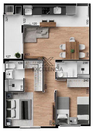 Imagem Apartamento com 3 Quartos à Venda, 58 m² em Costeira - São José Dos Pinhais Imagem Apartamento com 3 Quartos à Venda, 58 m² em Costeira - São José Dos Pinhais