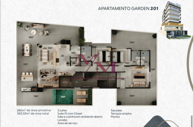 Imagem Apartamento com 3 Quartos à Venda, 280 m² em Caiobá - Matinhos Imagem Apartamento com 3 Quartos à Venda, 280 m² em Caiobá - Matinhos