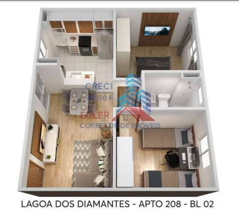 Imagem Apartamento com 2 Quartos à Venda, 47 m² em Lundcéia - Lagoa Santa Imagem Apartamento com 2 Quartos à Venda, 47 m² em Lundcéia - Lagoa Santa