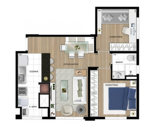 Imagem Apartamento com 2 Quartos à Venda, 54 m² em Jardim Carvalho - Porto Alegre Imagem Apartamento com 2 Quartos à Venda, 54 m² em Jardim Carvalho - Porto Alegre