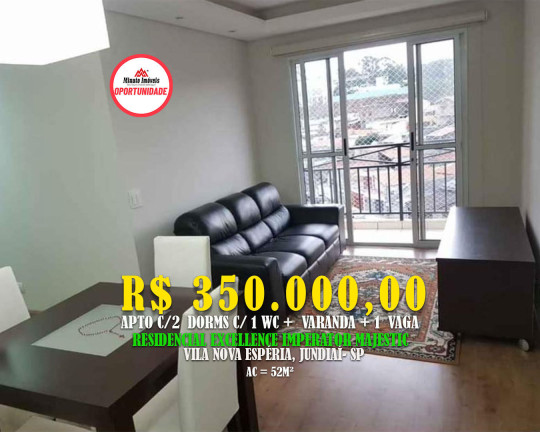 Imagem Apartamento com 2 Quartos à Venda, 54 m² em Vila Nova Esperia - Jundiaí Imagem Apartamento com 2 Quartos à Venda, 54 m² em Vila Nova Esperia - Jundiaí