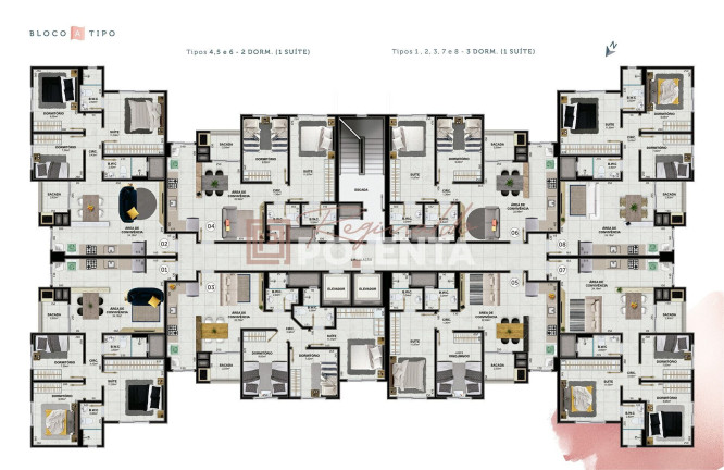 Imagem Apartamento com 2 Quartos à Venda, 62 m² em Santa Catarina - Criciúma