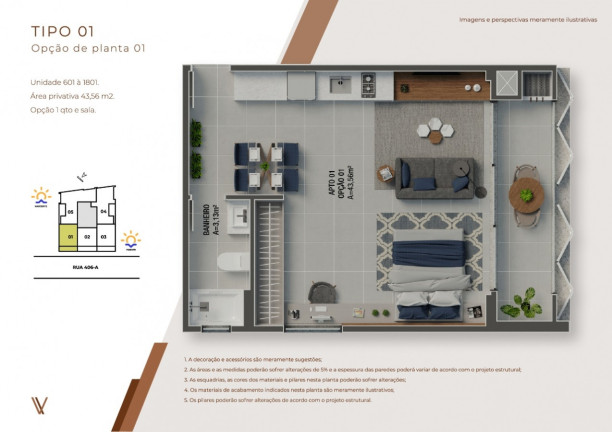 Imagem Apartamento com 2 Quartos à Venda, 57 m² em Morretes - Itapema