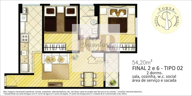 Imagem Apartamento com 2 Quartos à Venda, 54 m² em Vila Carvalho - Sorocaba