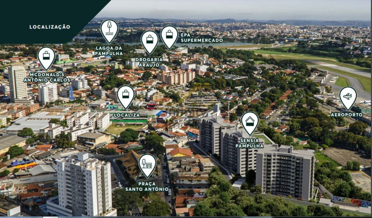 Imagem Apartamento com 2 Quartos à Venda, 53 m² em Pampulha - Belo Horizonte
