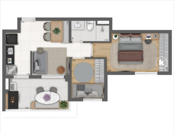 Imagem Imóvel com 2 Quartos à Venda, 52 m² em Cursino - São Paulo