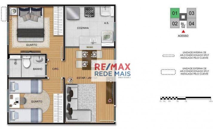 Imagem Apartamento com 2 Quartos à Venda, 40 m² em Jardim Paraíso - Botucatu Imagem Apartamento com 2 Quartos à Venda, 40 m² em Jardim Paraíso - Botucatu