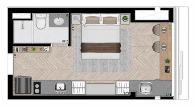 Imagem Studio à Venda, 25 m² em Vila Mariana - São Paulo Imagem Studio à Venda, 25 m² em Vila Mariana - São Paulo