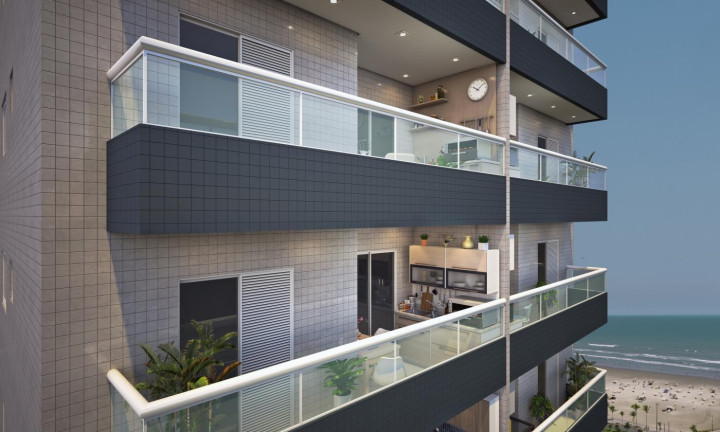 Imagem Imóvel com 2 Quartos à Venda, 58 m² em Guilhermina - Praia Grande