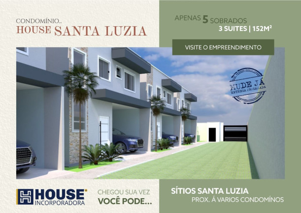 Imagem Casa de Condomínio com 3 Quartos à Venda, 158 m² em Sitios Santa Luzia - Aparecida De Goiania Imagem Casa de Condomínio com 3 Quartos à Venda, 158 m² em Sitios Santa Luzia - Aparecida De Goiania