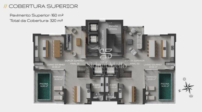 Cobertura com 4 Quartos à Venda, 319 m² em 2 Quadra Norte - Balneário Camboriú