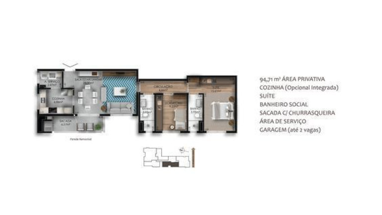 Imagem Apartamento com 2 Quartos à Venda, 94 m² em Centro - Santa Maria Imagem Apartamento com 2 Quartos à Venda, 94 m² em Centro - Santa Maria