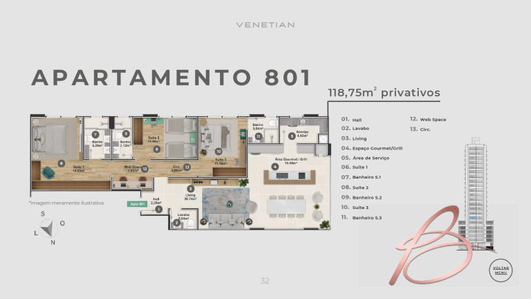 Imagem Apartamento com 3 Quartos à Venda, 118 m² em Centro - Balneário Camboriú Imagem Apartamento com 3 Quartos à Venda, 118 m² em Centro - Balneário Camboriú