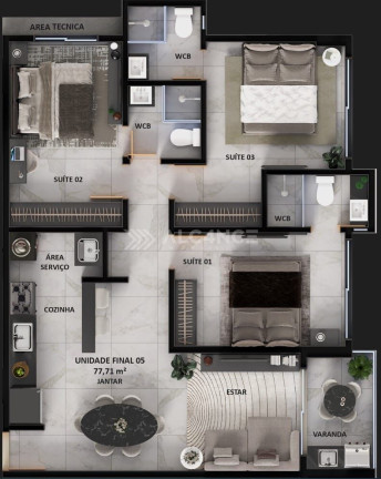 Imagem Apartamento com 3 Quartos à Venda, 77 m² em Intermares - Cabedelo Imagem Apartamento com 3 Quartos à Venda, 77 m² em Intermares - Cabedelo
