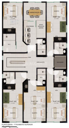 Imagem Flat com 1 Quarto à Venda, 46 m² em Bessa - João Pessoa Imagem Flat com 1 Quarto à Venda, 46 m² em Bessa - João Pessoa