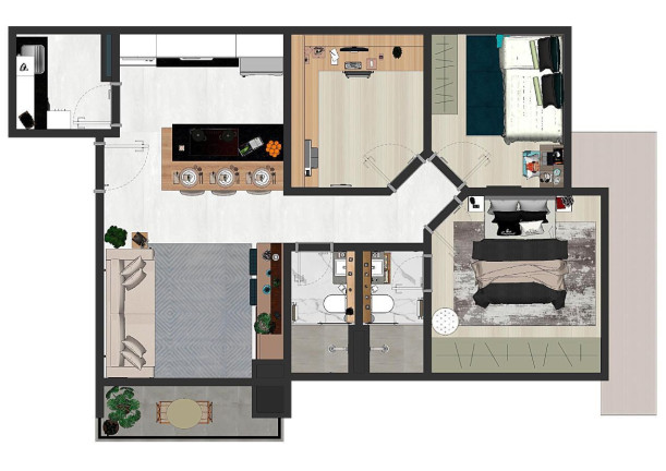 Imagem Apartamento com 2 Quartos à Venda, 51 m² em Xaxim - Curitiba Imagem Apartamento com 2 Quartos à Venda, 51 m² em Xaxim - Curitiba