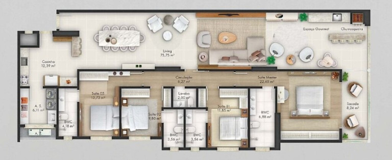 Imagem Apartamento com 3 Quartos à Venda, 129 m² em Ilhota - Itapema