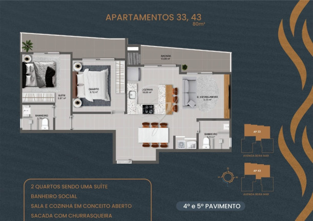 Imagem Apartamento com 2 Quartos à Venda, 79 m² em Jamail Mar - Matinhos