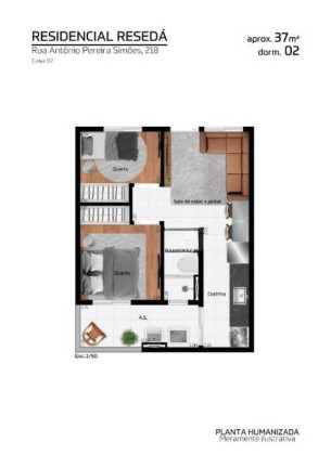 Imagem Apartamento com 2 Quartos à Venda,  em Vila Paranaguá - São Paulo