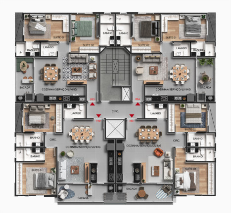 Imagem Imóvel com 2 Quartos à Venda, 80 m² em Mariscal - Bombinhas