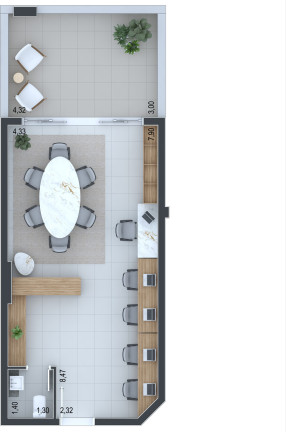 Imagem Sala Comercial à Venda, 53 m² em água Verde - Curitiba