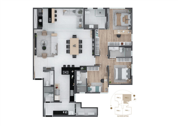 Imagem Cobertura com 4 Quartos à Venda, 281 m² em Centro - Curitiba Imagem Cobertura com 4 Quartos à Venda, 281 m² em Centro - Curitiba