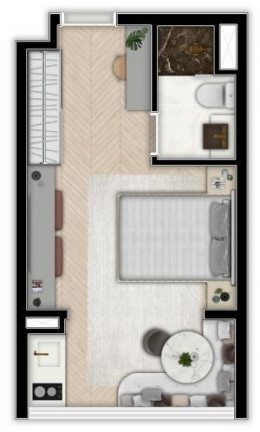 Imagem Imóvel com 1 Quarto à Venda, 29 m² em Alto Da Boa Vista - São Paulo Imagem Imóvel com 1 Quarto à Venda, 29 m² em Alto Da Boa Vista - São Paulo