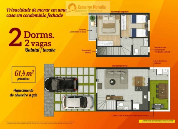 Casa de Condomínio com 2 Quartos à Venda, 61 m² em Parque Santa Rosa - Suzano