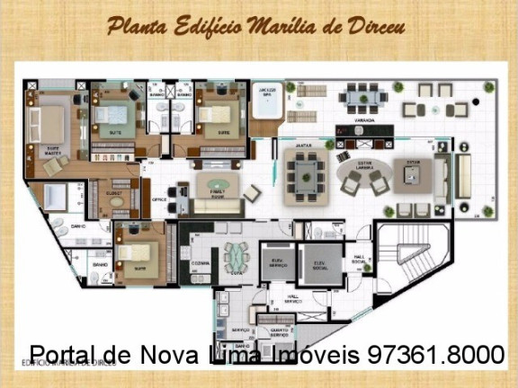 Imagem Apartamento com 4 Quartos à Venda, 280 m² em Vale Do Sereno - Nova Lima