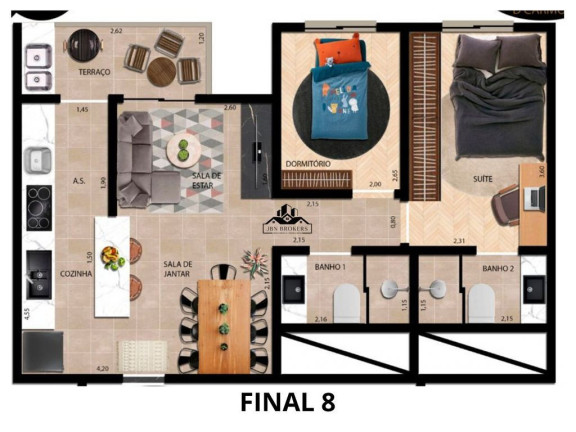 Imagem Apartamento com 2 Quartos à Venda, 52 m² em Jardim Santo Antônio - Santo André