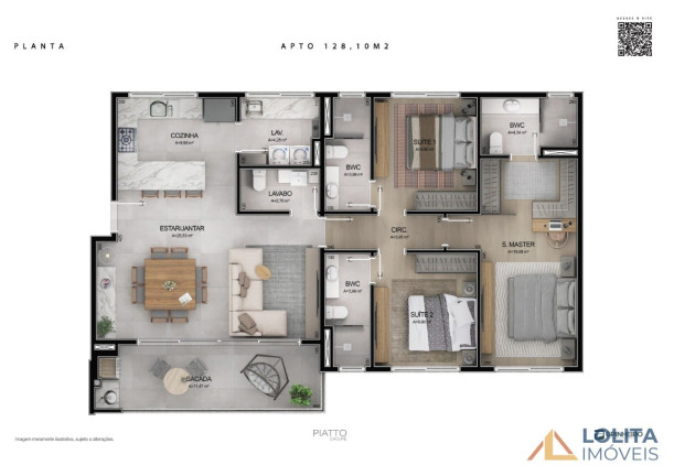 Imagem Apartamento com 3 Quartos à Venda, 128 m² em Cacupé - Florianopolis Imagem Apartamento com 3 Quartos à Venda, 128 m² em Cacupé - Florianopolis