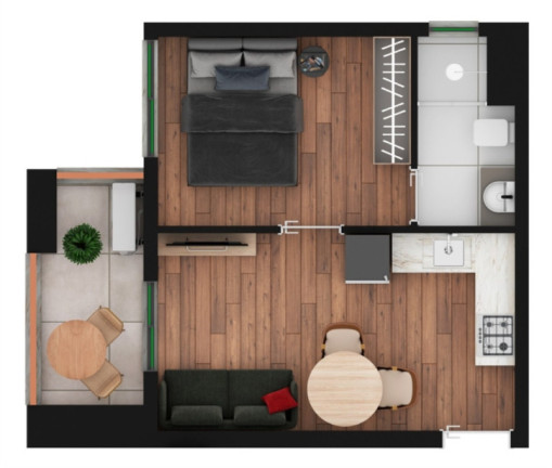 Imagem Studio com 1 Quarto à Venda, 27 m² em Perdizes - São Paulo Imagem Studio com 1 Quarto à Venda, 27 m² em Perdizes - São Paulo