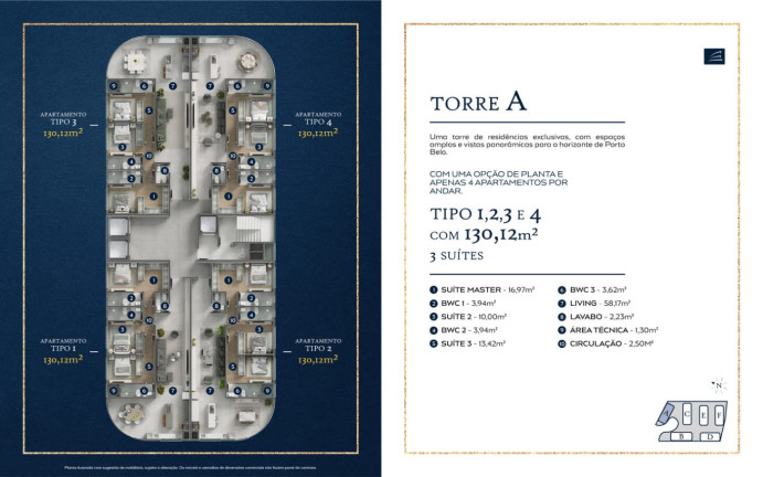 Imagem Apartamento com 4 Quartos à Venda, 130 m² em Jardim Dourado - Porto Belo Imagem Apartamento com 4 Quartos à Venda, 130 m² em Jardim Dourado - Porto Belo