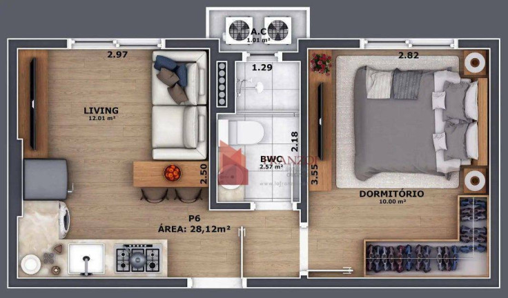 Imagem Apartamento com 1 Quarto à Venda, 28 m² em Centro - Itajaí Imagem Apartamento com 1 Quarto à Venda, 28 m² em Centro - Itajaí